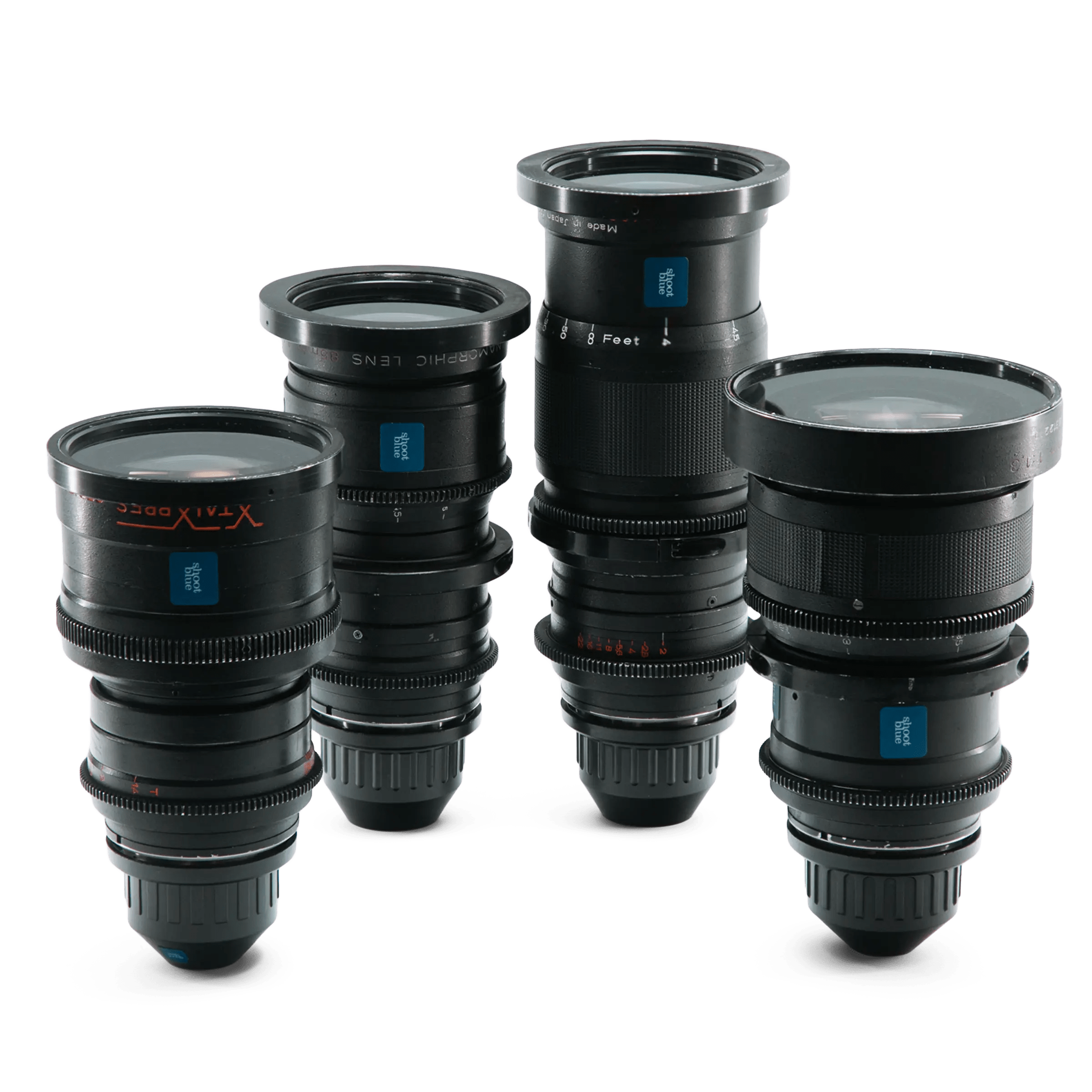 Hire JDC Xtal Xpress Anamorphic 4Way Lens Set in London Shoot Blue