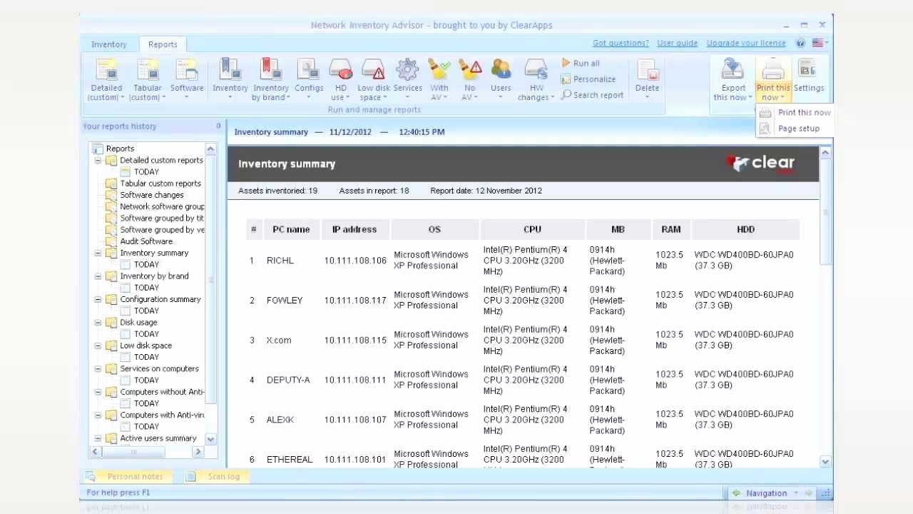 Computer Hardware Inventory Excel Template