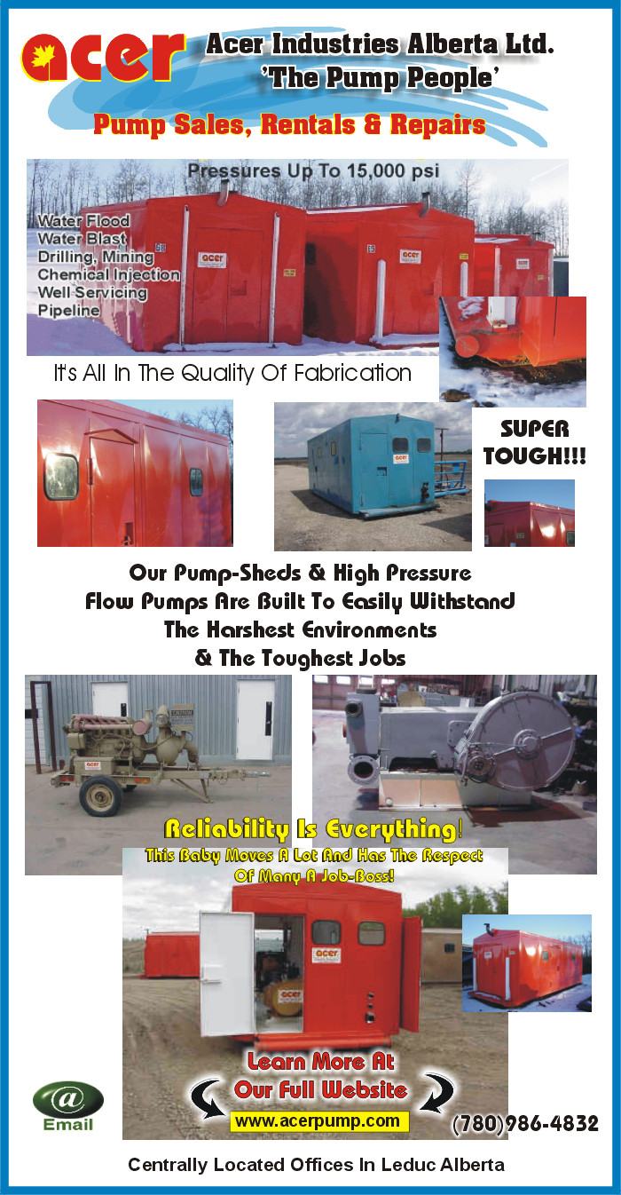 Acer Pumps, leduc, alberta, canada, oilfield pumps, pumps, oilfield