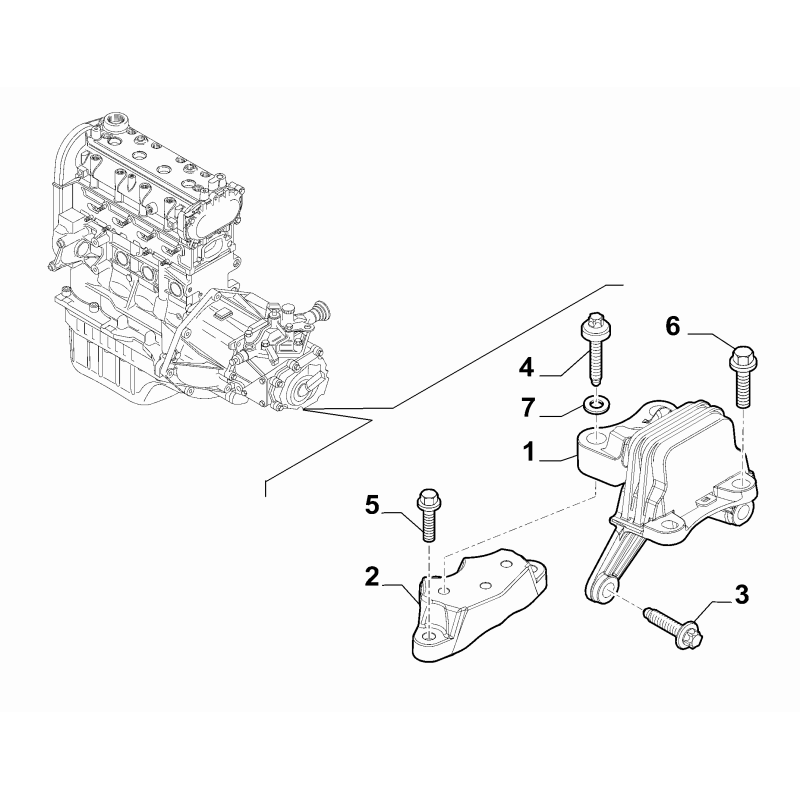 Genuine Engine Mount Alfa Romeo 4C (Left)