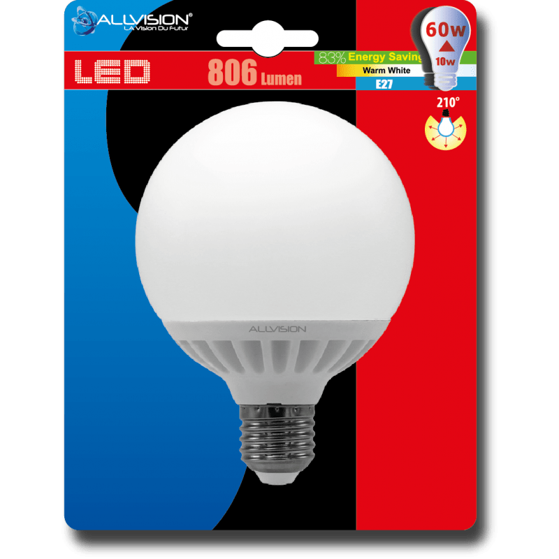 LED Globe G95 10W E27 Allvision