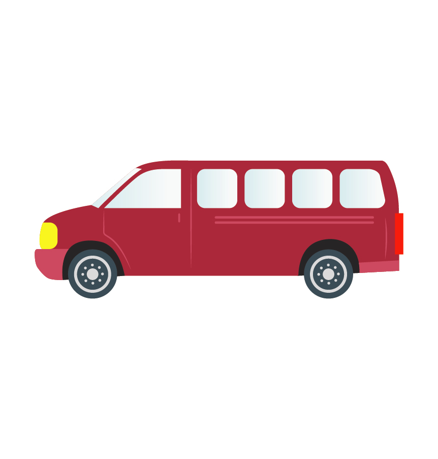 Red Van Vector Design Shop by AquaDigitizing