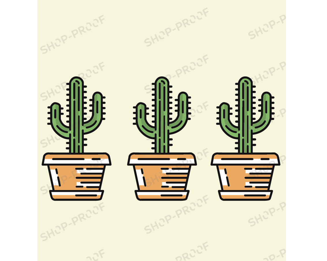 Simple Cactus Vector - Design Shop by AquaDigitizing