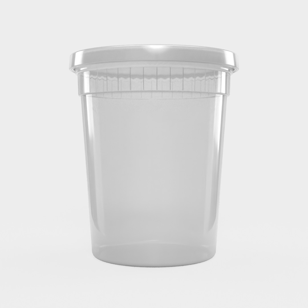 Deli/Soup Plastic Container with Lid (32 oz) Creative Design Market