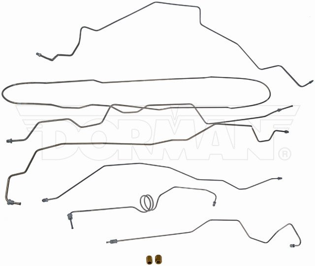 9900 F250, F350 Stainless Steel Brake Line Kit 81in. Bed, Ext Cab