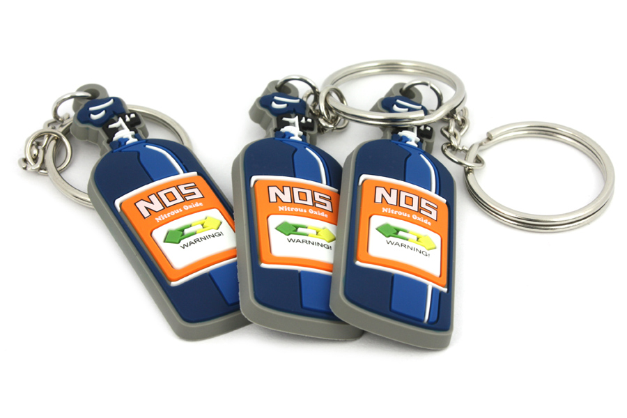 Rubber PVC keychain NOS bottle