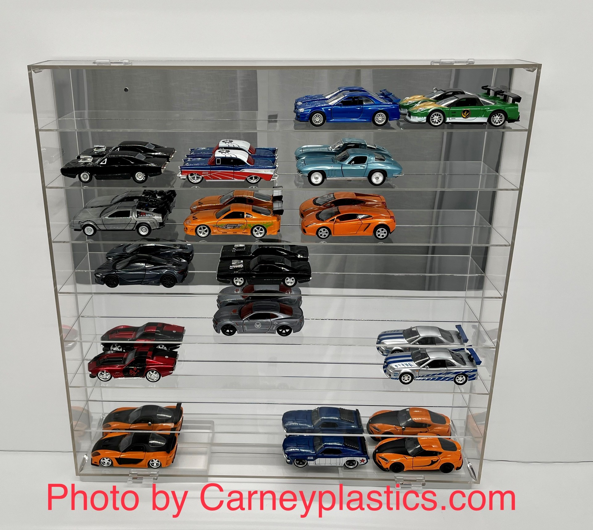 Slot Car Display Case Holds 24 1/32 Cars with NO Car Stands