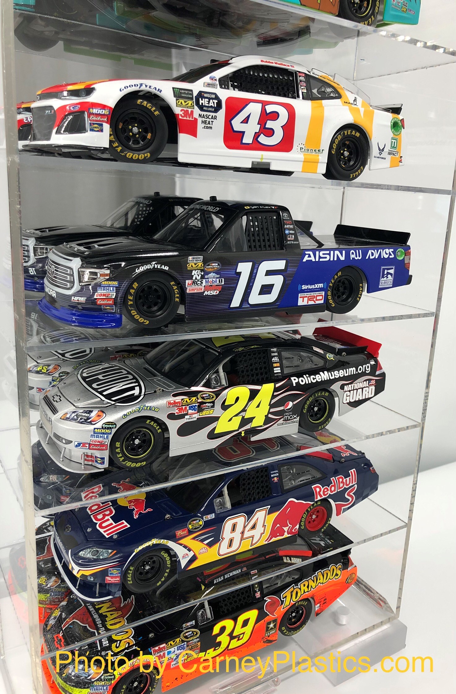 NASCAR Diecast Model Car Display Case 8 Car 1/24 Vertical
