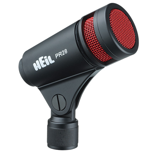 Heil Sound PR 28 Instrument Microphone for toms, and snare drums, percussion instruments, (black)
