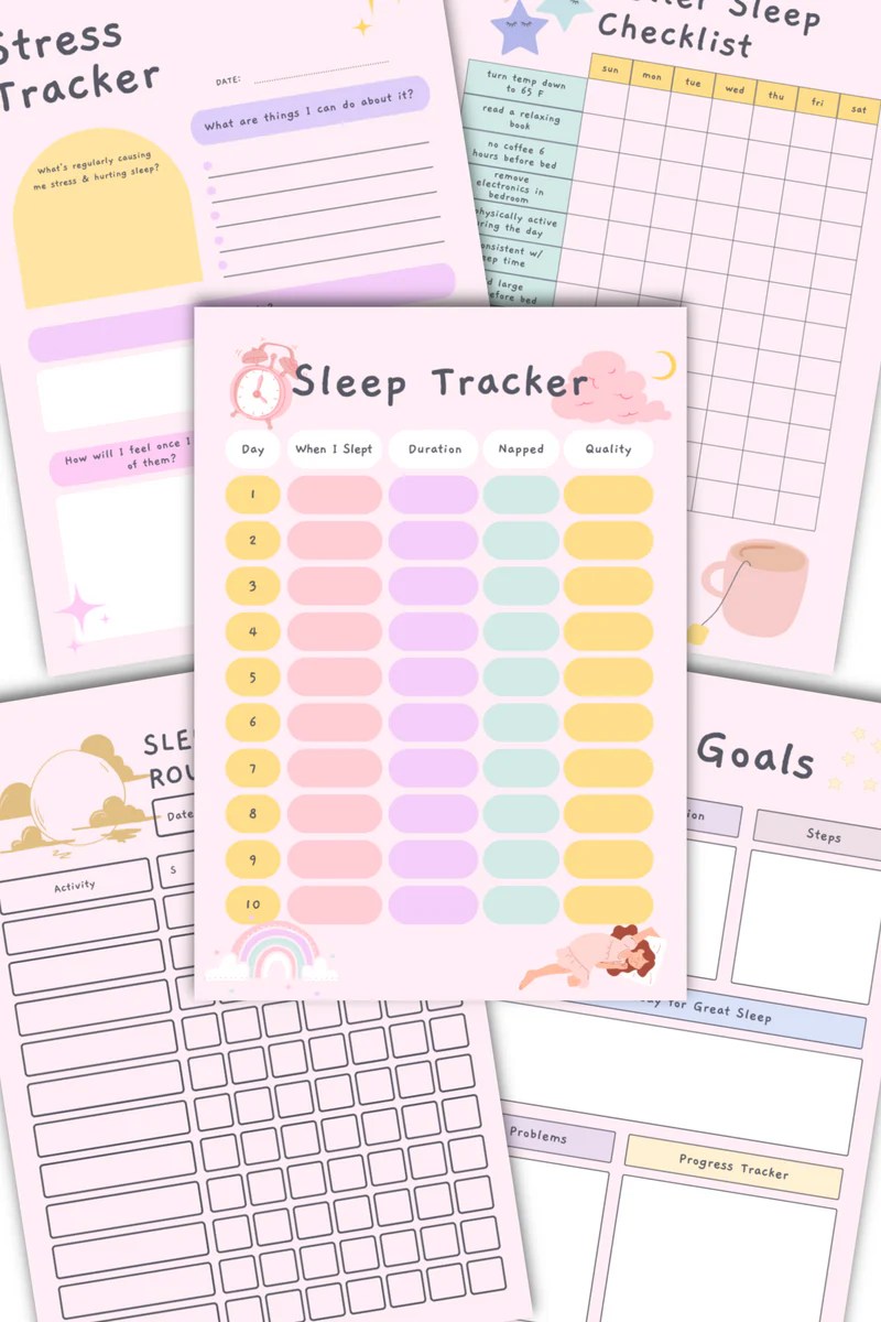 Sleep Tracker Planner {120+ Pages} Chasing Foxes Shop