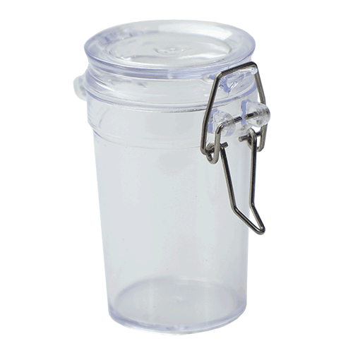 2.5oz Plastic Jar w/Metal Latch Lid from Chef Rubber
