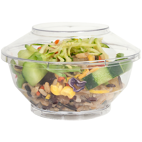 Chef Rubber Medium Round Plastic Bowl With Lid