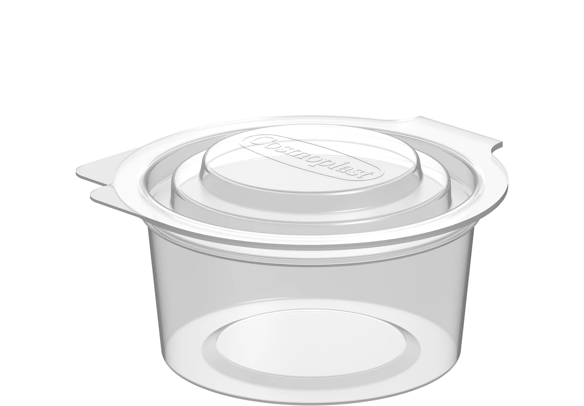 Cosmoplast Plastic Sauce Cups with Hinged Lids Clear 80 ml 40 Pcs