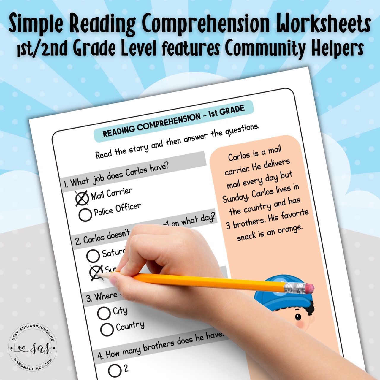 free printable first grade reading comprehension worksheets k5 learning