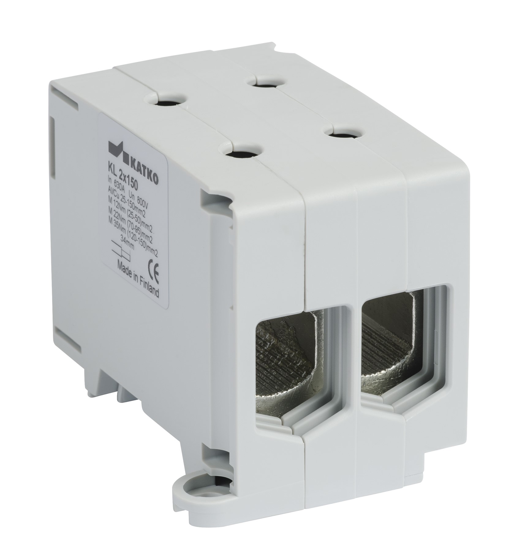 KATKO KL2X150 1000 Volt 285 Amp Grey Terminal Block