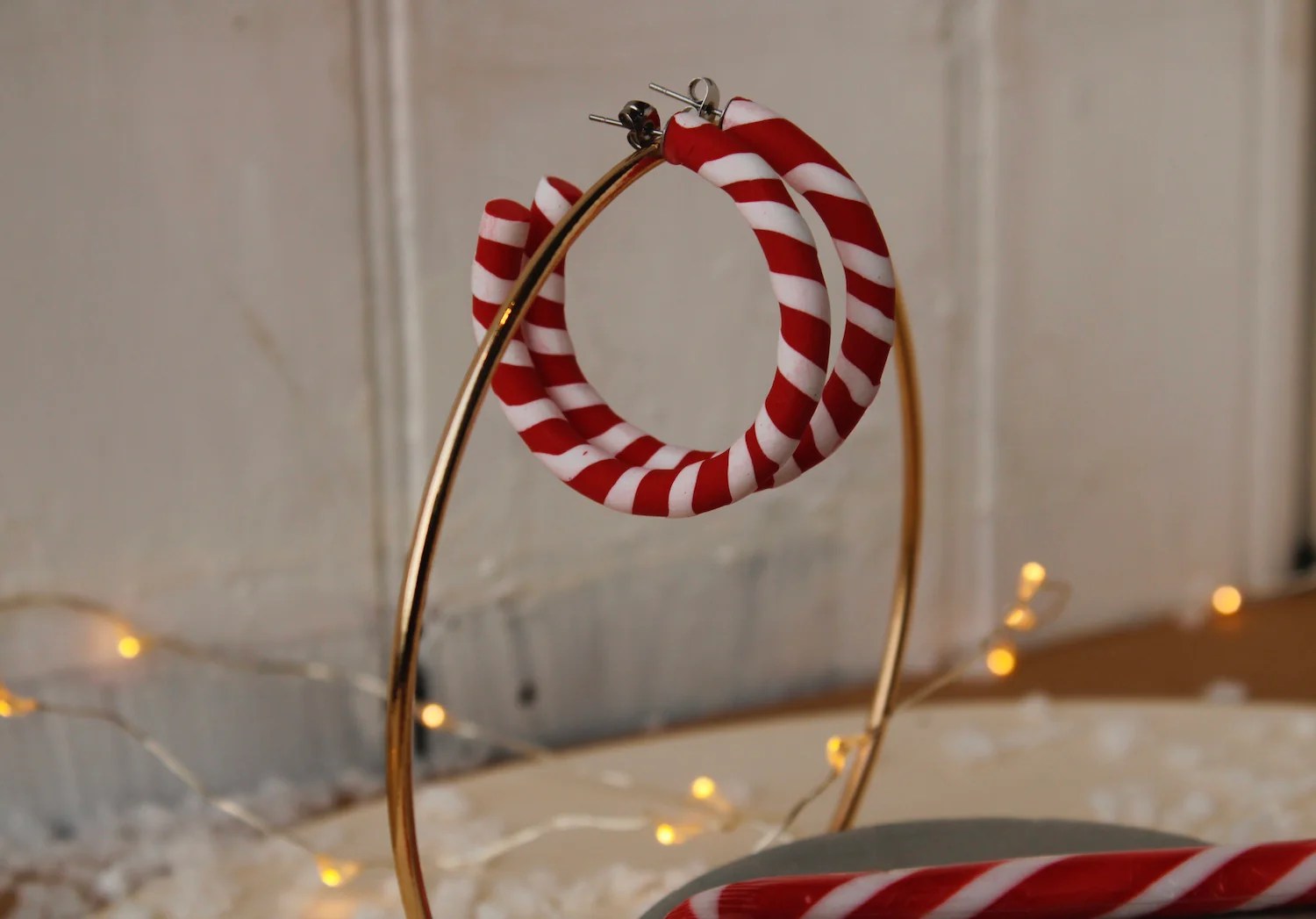 Candy Cane Hoop Earrings (Small) Dundee Contemporary Arts