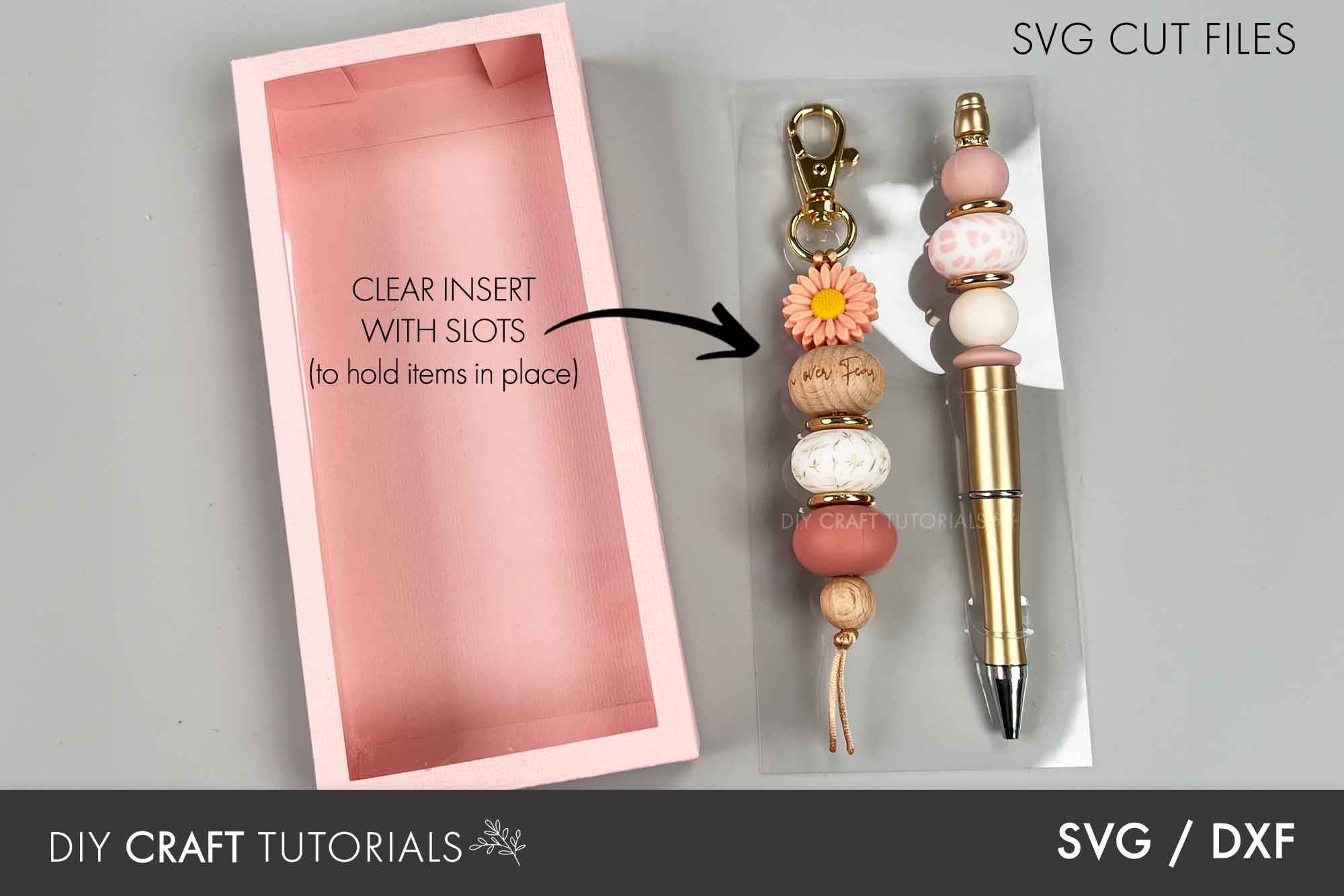 Bead Keychain and Pen Box SVG DIY Craft Tutorials