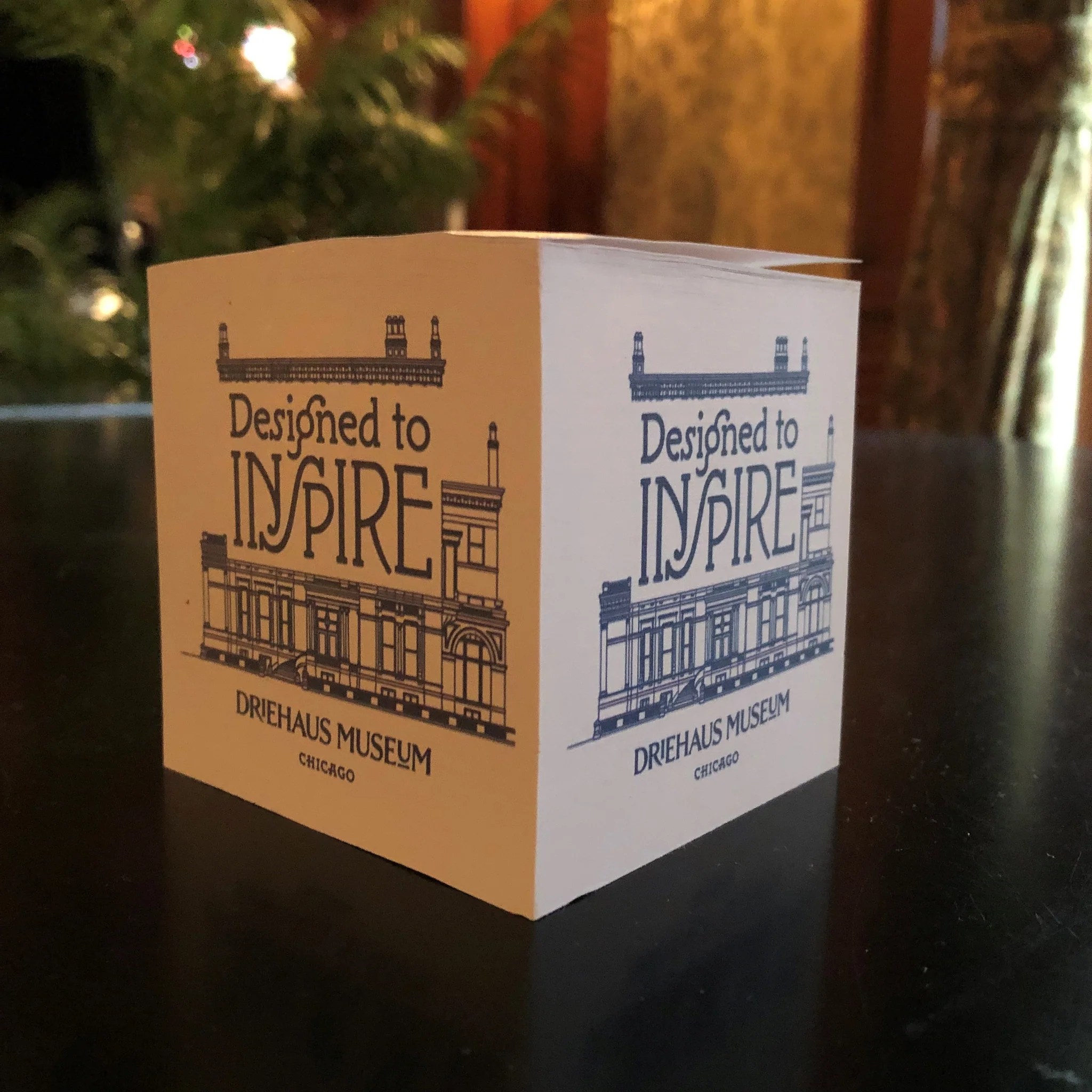 Designed to Inspire Driehaus Museum Adhesive Note Cube Driehaus