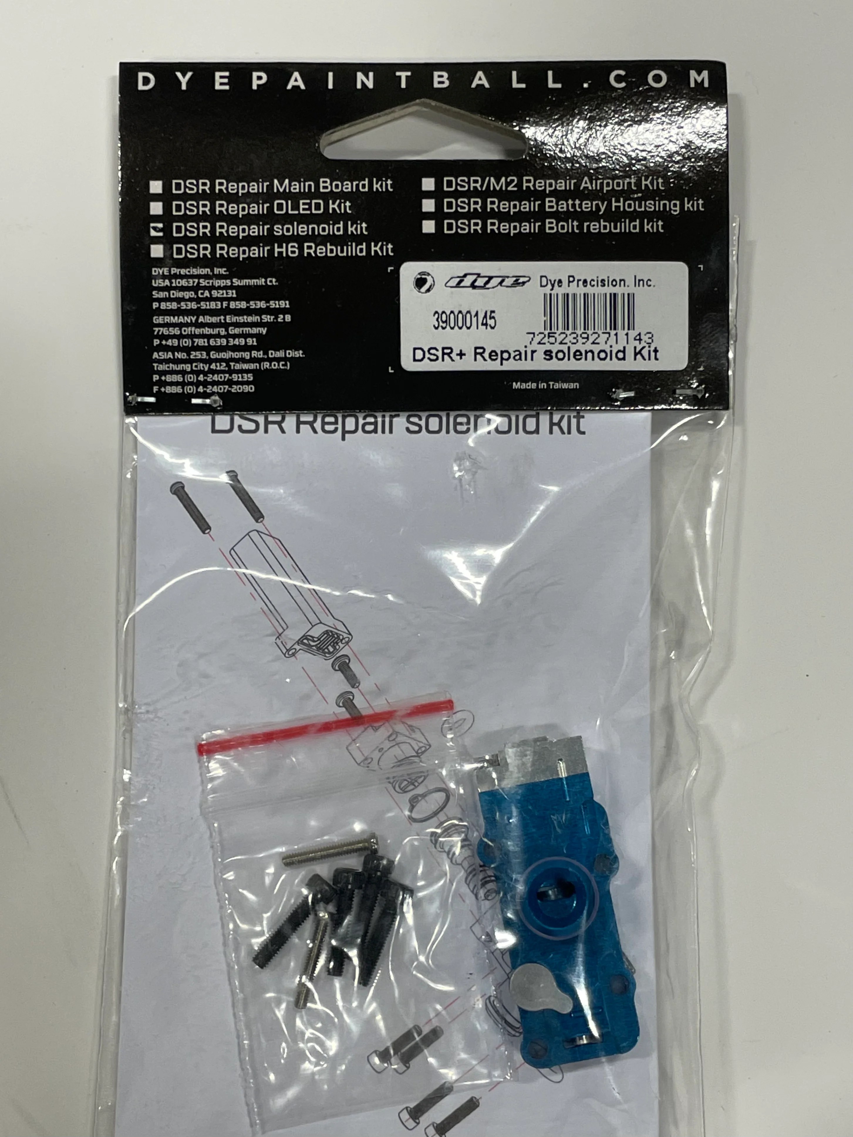 DSR+ Solenoid Repair Kit DYE Paintball