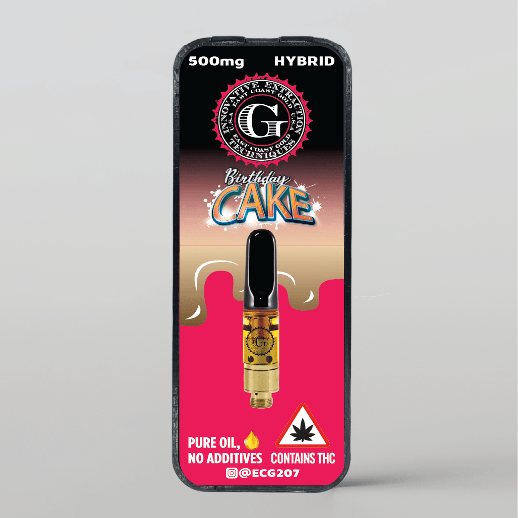 Birthday Cake Vape Cart 500mg (Case of 12) East Coast Gold