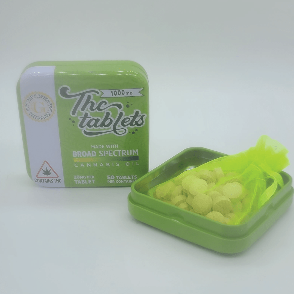 THC Tablets 1000mg (Case of 12) East Coast Gold