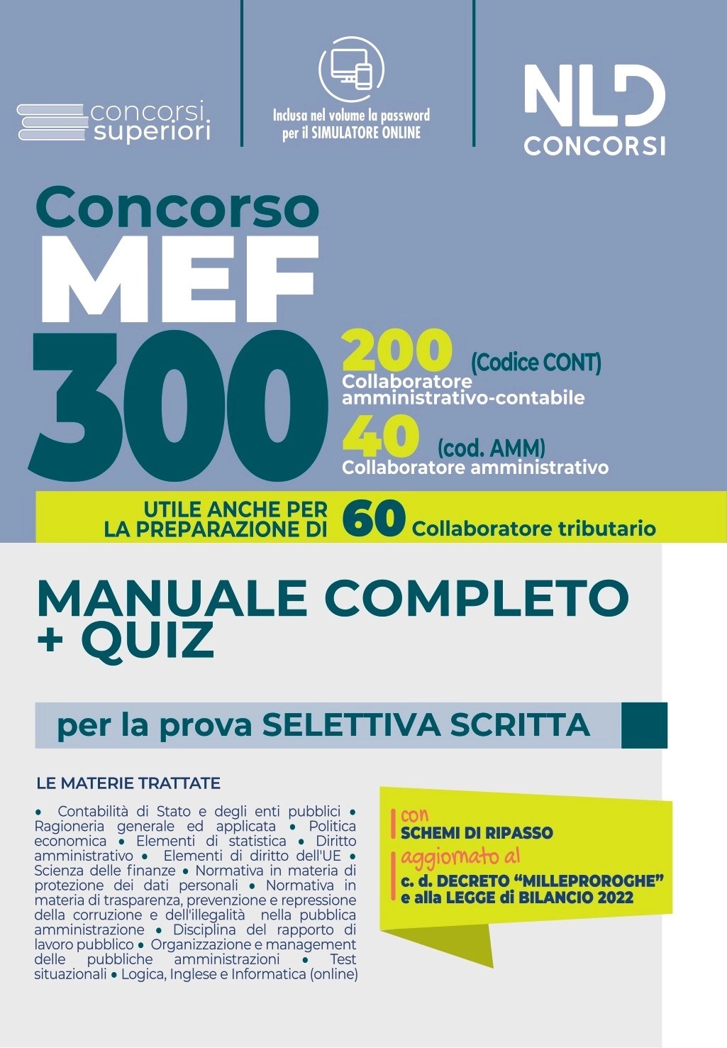 Concorso 300 Mef: Manuale Completo + Quiz Per La Prova Preselettiva Scritta Concorso 300 Posti Mef ( 1477_x_1025_webp
