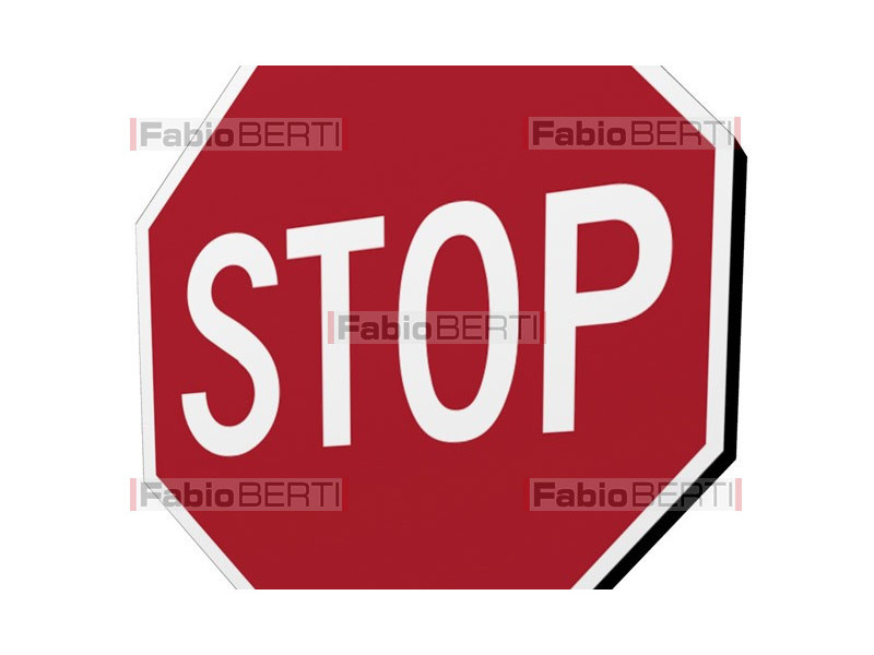 cartello stradale stop