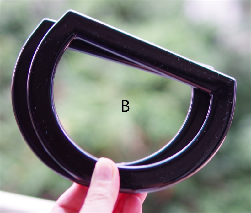 Plastic purse handles D shape Patchwork Techniques