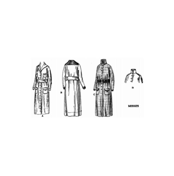 Past Pattern Late 1910s Ladies OnePiece Dress Sewing Pattern