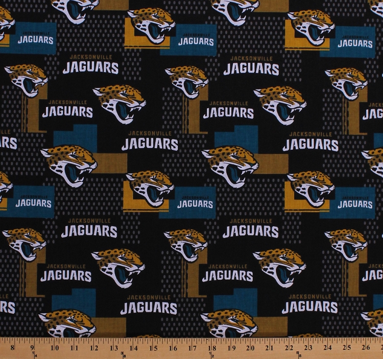 Cotton Jacksonville Jaguars NFL Pro Football Cotton Fabric Print by the