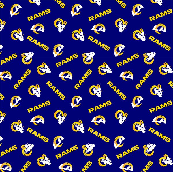 Cotton Los Angeles Rams NFL Pro Football Cotton Fabric Print by the Yard 70401D