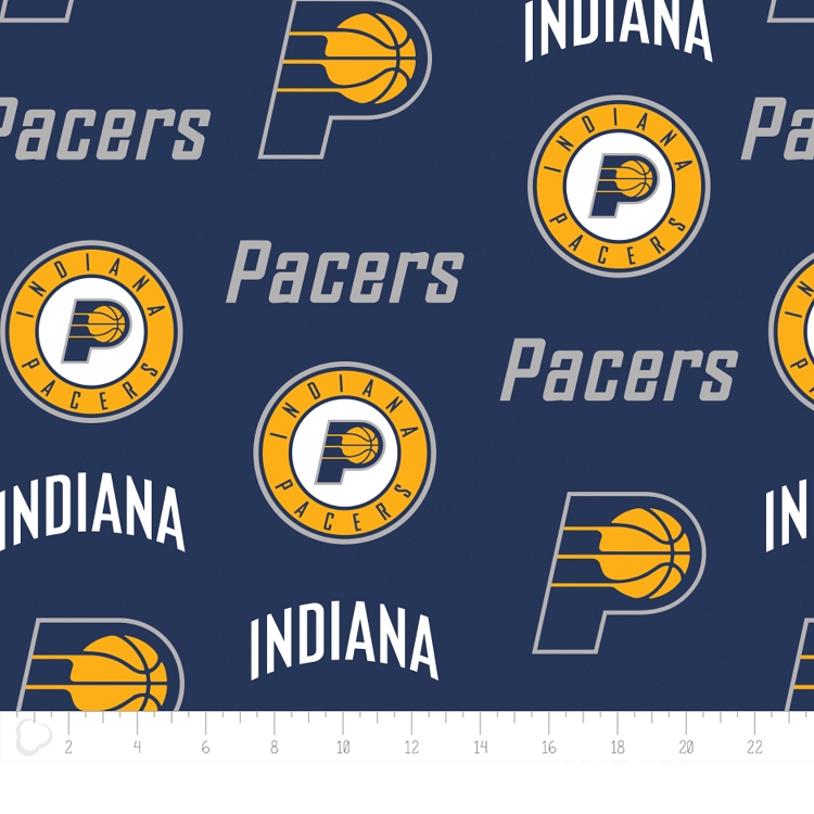Indiana Pacers NBA Basketball Blue Fleece Fabric Print