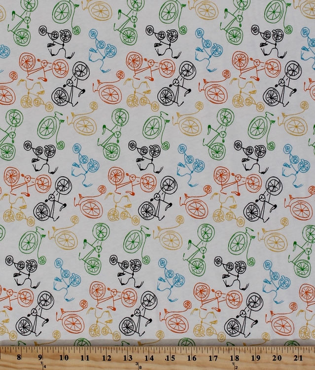 Cotton Blend Jersey Multi Bikes Bike Bicycles Biking Racing White