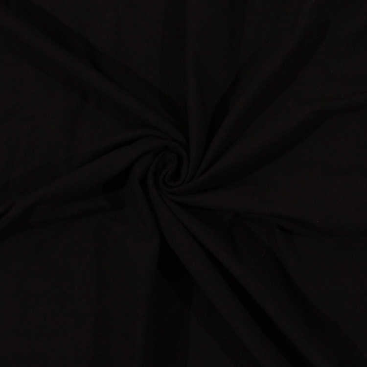 Cotton Lycra Knit Solid Black Cotton Lycra Blend Fabric by the Yard