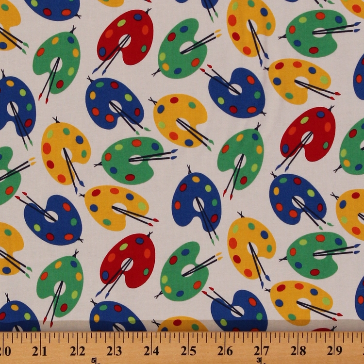 Cotton Paint Palettes Art Supplies White Painting Cotton Fabric Print