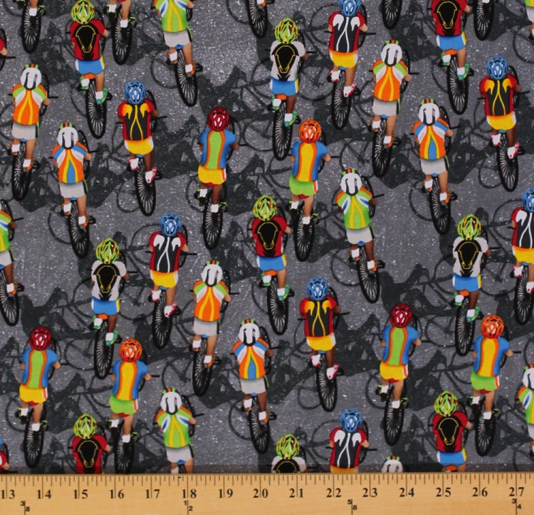 Cotton Bikes Bikers Cycling Races Racing Sports Athletics Gray Cotton