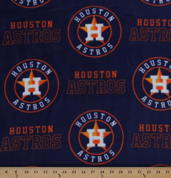 Fleece Houston Astros MLB Baseball Fleece Fabric Print by the Yard s6683bf