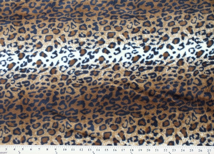 Leopard Skin Animal Fleece Fabric Print by the Yard a19305b
