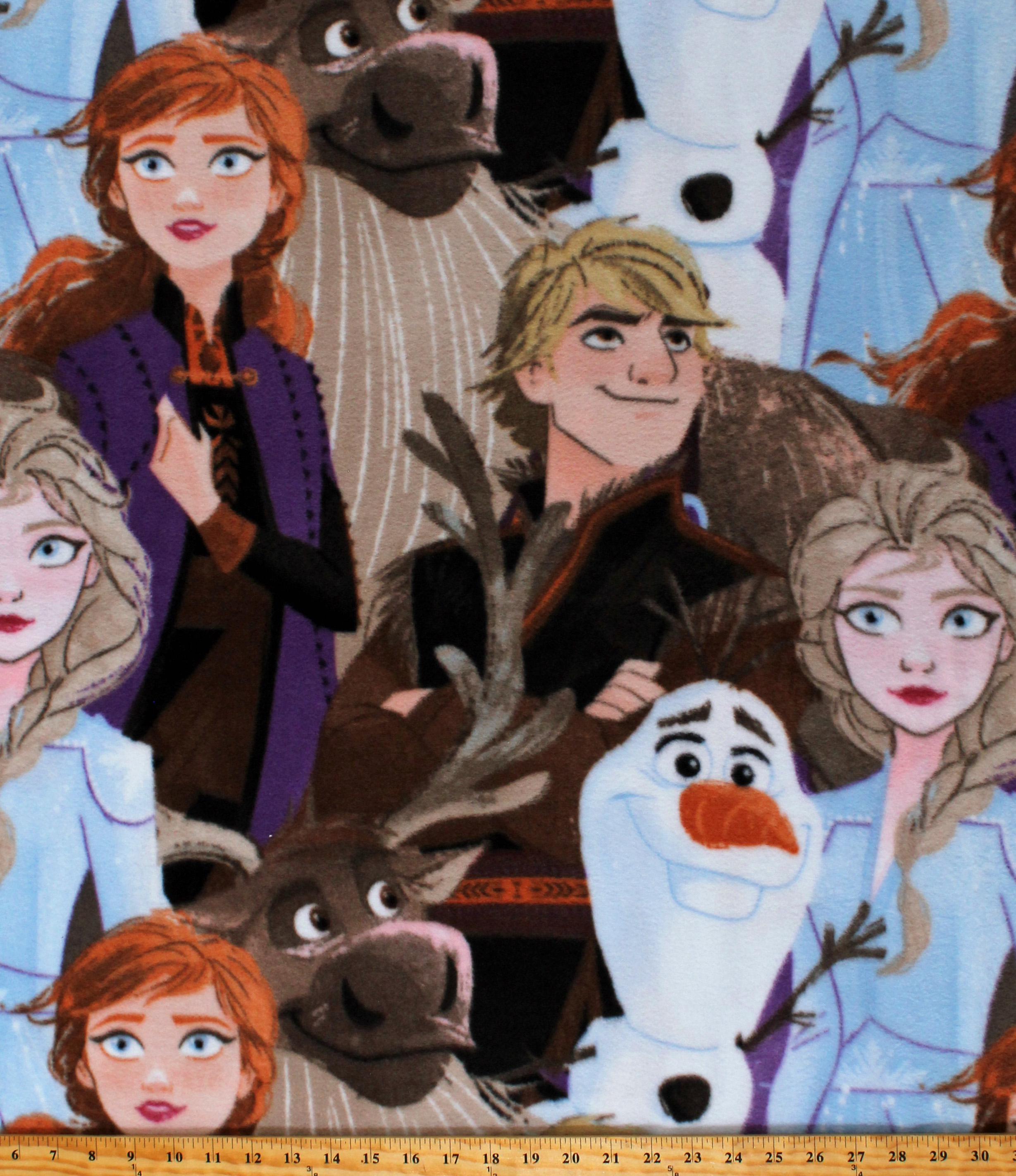 Fleece Frozen Characters Elsa Anna Olaf Sven Kristoff Kids Disney