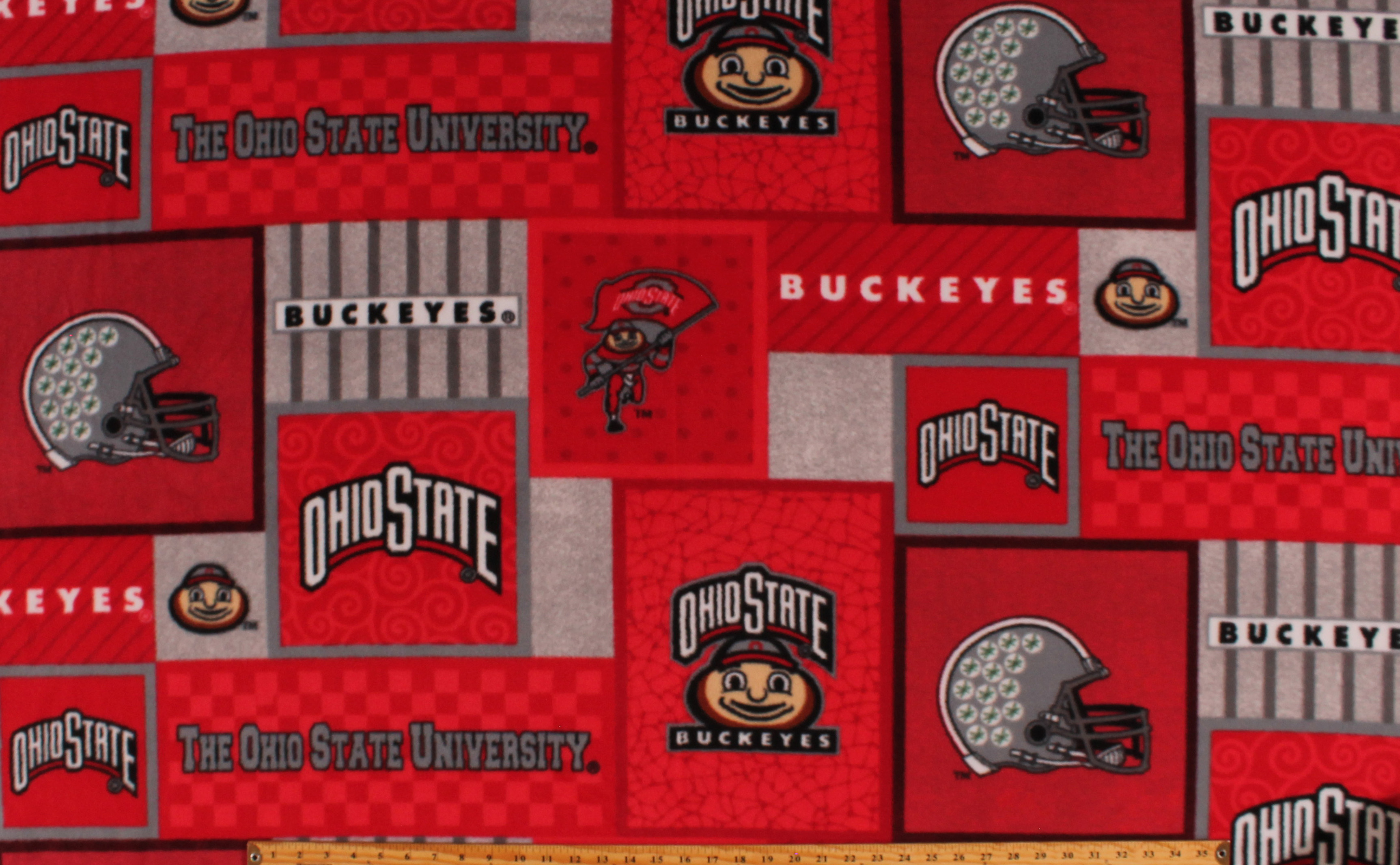Fleece (not for masks) Ohio State University OSU Buckeyes Red College