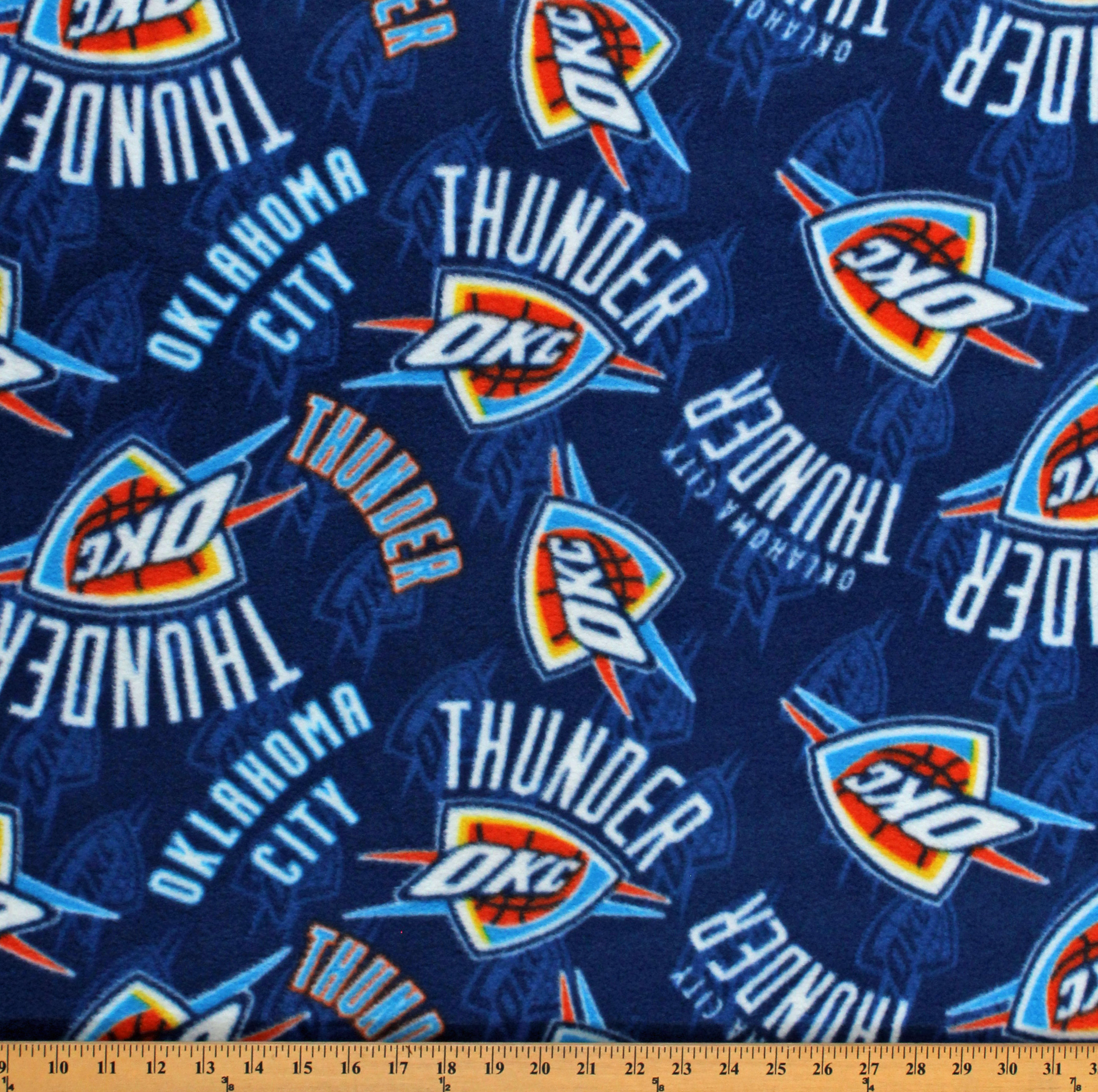Fleece Oklahoma City Thunder Blue NBA Basketball Pro Sports Team Fleece