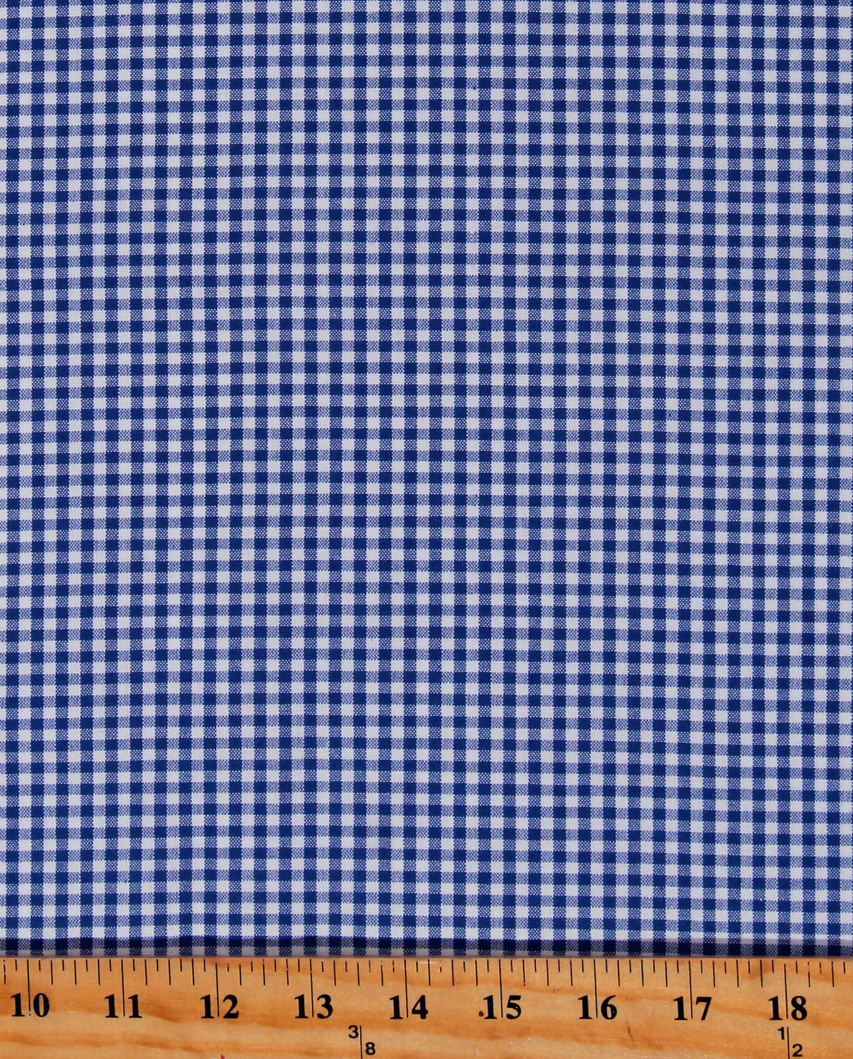Cotton Carolina Gingham 1/8" Checks Checkered Patterned Royal Blue
