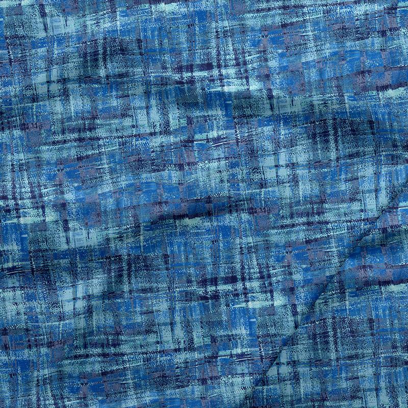 Cotton Brushstrokes PaintedLook Textured Tonal Blenders Blue Cotton