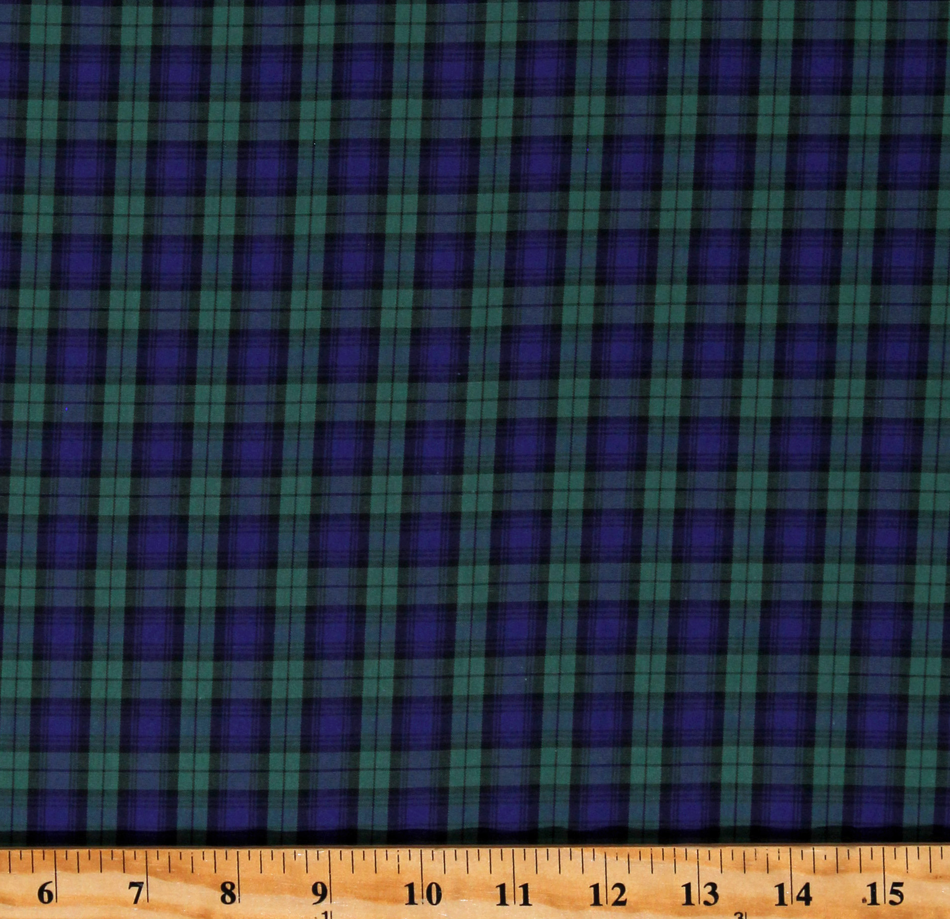 Cotton Sevenberry Classic Plaids Green and Blue Plaid Squares Cotton