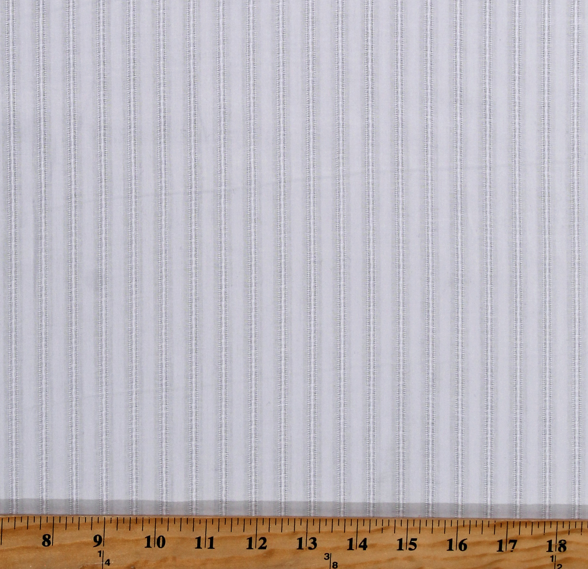 Cotton Lawn Batiste White Tone on Tone Stripes 58" Wide Fabric by the