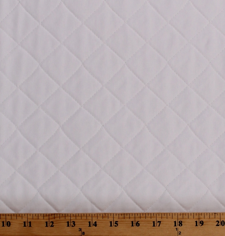 43" Double Face Quilted White Poly Cotton Fabric by the Yard (216000)