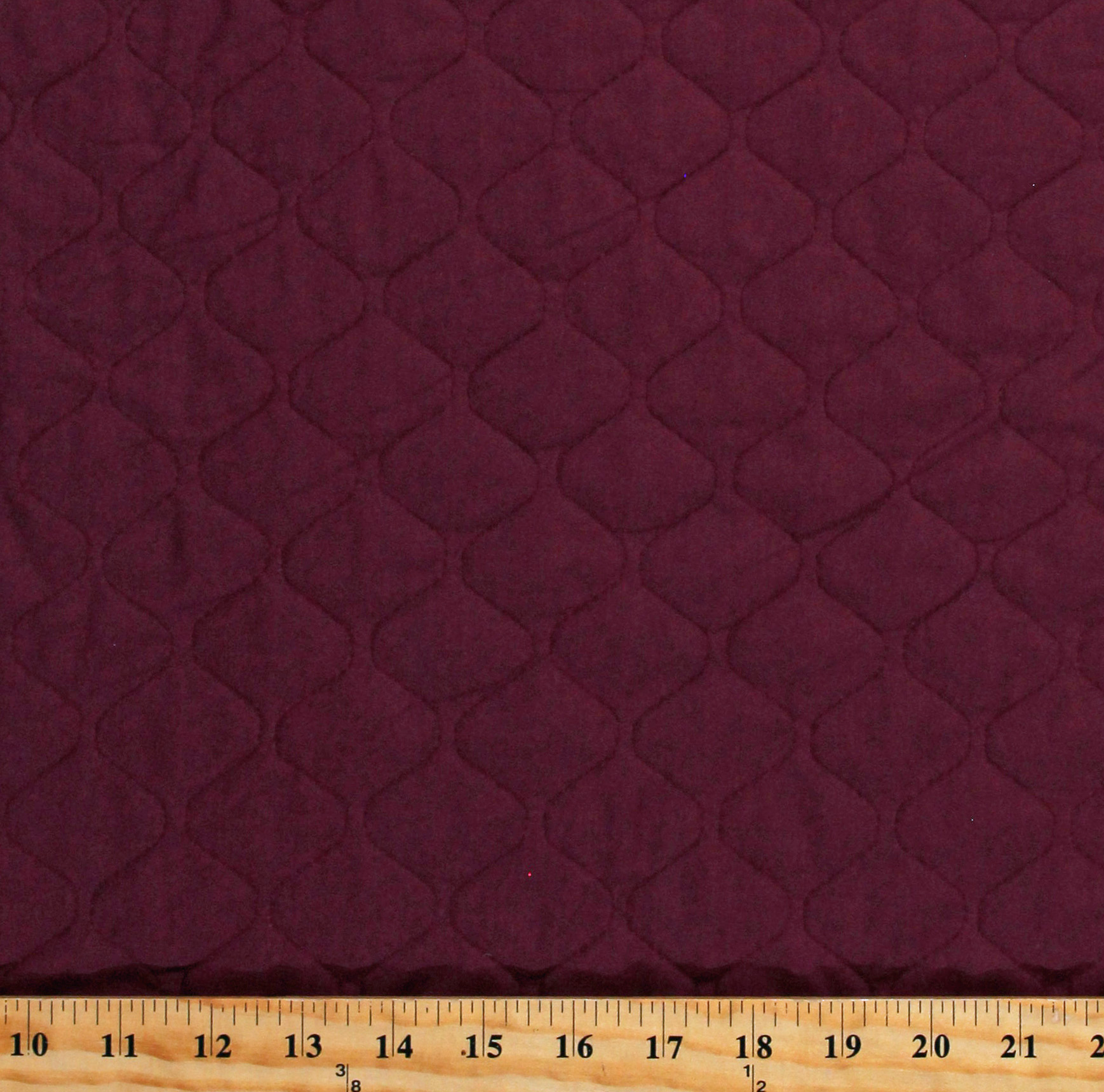SingleFace Quilted Burgundy Wine 43" Wide Poly Cotton Blend Fabric by
