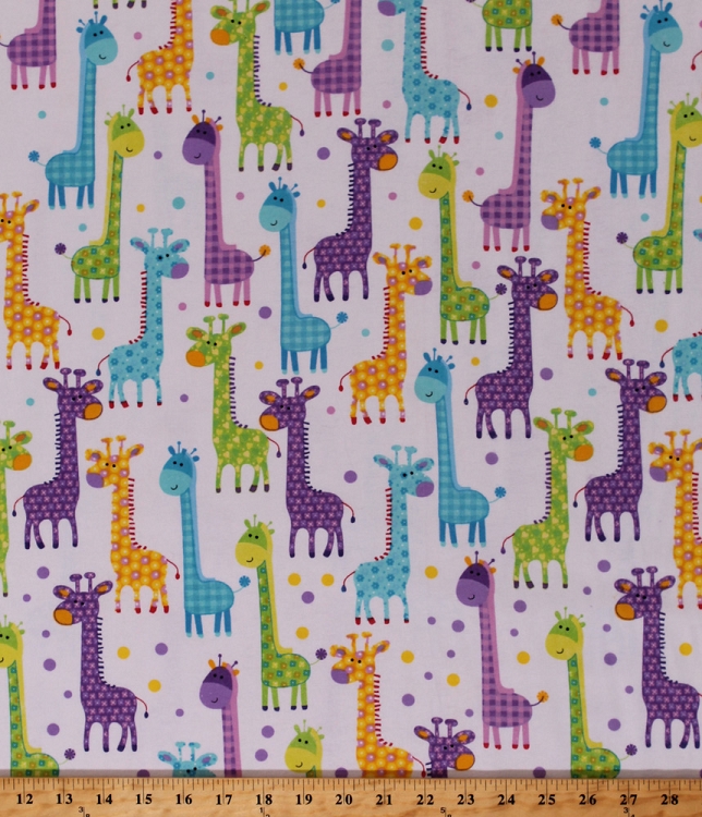 Flannel Giraffes Giraffe Animals Kids Childrens Safari Wildlife Nature