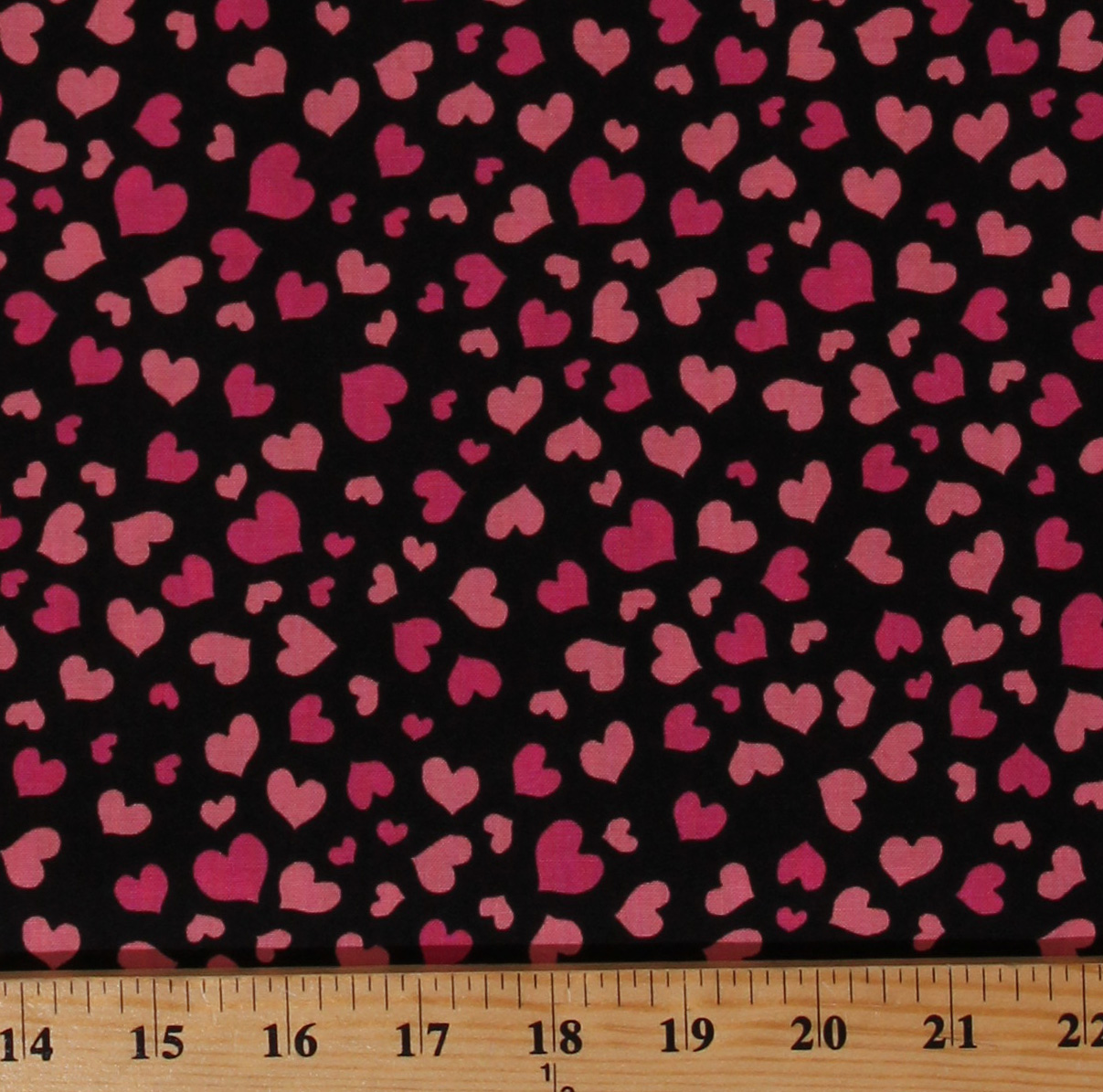 Cotton Hearts Valentine's Day Pink Love Valentine Pink Black Cotton