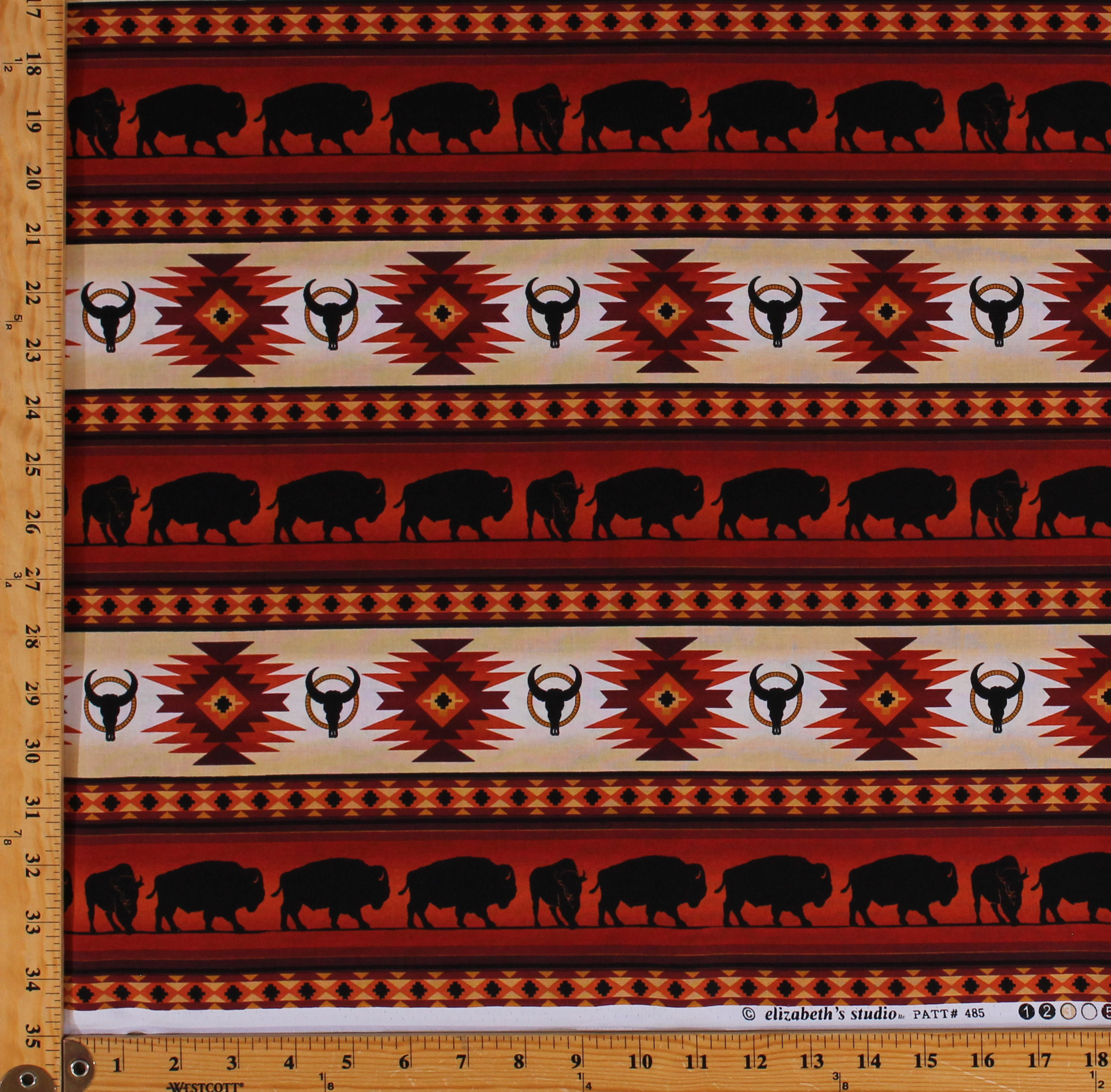 Cotton Southwest Tuscon Terracotta Buffalo Bison Southwestern Out West
